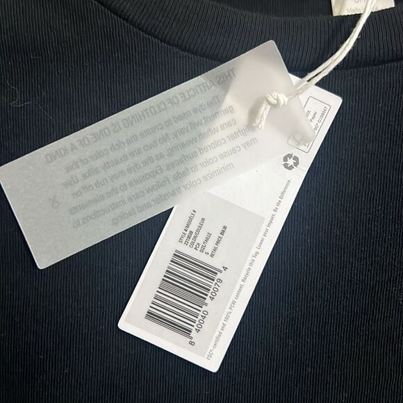 NWT Outerknown Crewneck Organic Cotton Tee Shirt Black Size Small - Picture 5 of 8